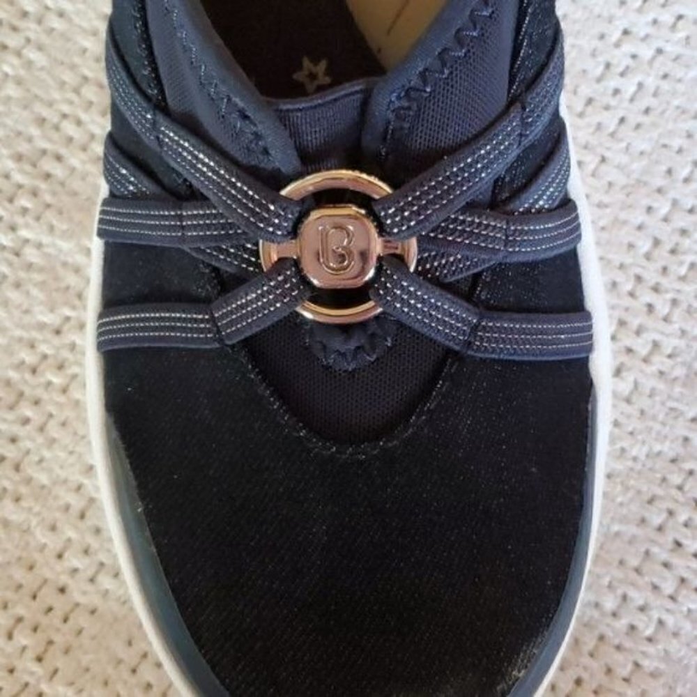 Bzees Navy Blue Slip On Loafers Cloud Technology Wedge Comfort Shoes Womens 6.5 - Picture 3 of 9